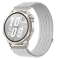 Detailed view of breathable woven loop watch strap compatible with smartwatches, comfortable fit. - 10# Premium Grey