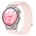 Pink woven loop watch strap replacement compatible with smartwatches, breathable. - 12# Pearl Pink