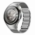 RVS mesh magnetische horlogeband vervanging compatibel met Huawei Watch 5 zilver. - Specifieke drukconnector voor Huawei Watch 5 / Titaniumkleur