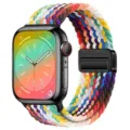 Kleurrijke gevlochten nylon horlogeband met magneetsluiting, vervangend band accessoire. - 42/44/45/46/49MM / Regenboog