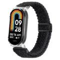 Bracelet magnétique tressé en nylon avec coque de protection transparente pour tracker. - Universel pour Xiaomi Band 3/4/5/6 / Noir et Graphite - Coque Transparente
