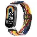 Bracelet magnétique tressé en nylon coloré avec coque de protection transparente pour montre. - Universel pour Xiaomi Band 3/4/5/6 / Multicolore - Coque Transparente