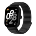 Braided nylon watch band compatible with smartwatch, rugged loop strap replacement. - Suitable for Xiaomi Mi Band 8/9 Pro, Redmi Watch 4/5 / 02# Black