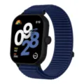 Replacement woven watch band with modern smartwatch display, durable and stylish accessory. - Suitable for Xiaomi Mi Band 8/9 Pro, Redmi Watch 4/5 / 03# Azure Blue