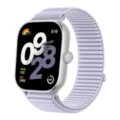 Replacement woven strap for smartwatch with alpine loop design in light purple color. - Suitable for Xiaomi Mi Band 8/9 Pro, Redmi Watch 4/5 / 09# Island Blue