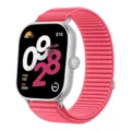 Woven nylon replacement watch strap for smart watch, comfortable breathable pink band design. - Suitable for Xiaomi Mi Band 8/9 Pro, Redmi Watch 4/5 / 12# Water Red