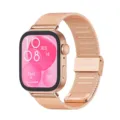 Rose gold Milanese stainless steel smart watch band and case replacement accessory. - Clasp Type / Rose Gold