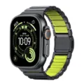 Ersatz Titan magnetisches Uhrenarmband kompatibel mit Apple Watch Ultra Smartwatch. - 42-49mm / Schwarz-Grün