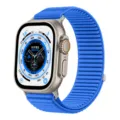 Detailansicht des Ersatzarmbands kompatibel mit Smartwatch blaues gewobenes Uhrenarmband - 38/40/41mm / Klein Blau