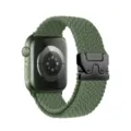 Correa de reloj de nailon trenzado verde con hebilla metalica para smartwatch. - Hebilla de paracaídas - [verde oliva oscuro]