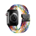 Correa de reloj de nailon trenzado de colores con hebilla de paracaídas para Apple Watch. - Hebilla de paracaídas - [arcoíris oficial]
