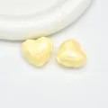 Perline a cuore di palloncino in acrilico perline sciolte UV per accessori fai da te - 19.5*17.5mm / Giallo