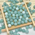 Perline sfuse in pietra di jade verde naturale per bracciali fai da te accessori per gioielli. - 8mm / Calcedonio Blu