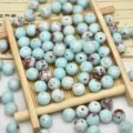 Perle sfuse tonde in pietra naturale azzurro agata fai da te braccialetto di pietre preziose - 8mm / Pietra Shoushan