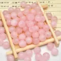 Perle di cristallo rosa naturale per braccialetti fatti a mano fai-da-te, distanziatori rotondi. - 10mm / Quarzo rosa