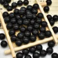 Perline tonde in pietra nera, perline sciolte lisce per la creazione di gioielli con bracciali. - 10mm / Agata nera