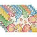 Easter egg bunny linen placemat table mat dining decor heat insulation pad kitchen supply - Four-Piece Set / Style 3