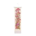 Tenture murale champignon vintage bohème, art en tissu botanique coloré pour chambre à coucher. - Modèle 1 / 32.5x130cm