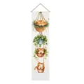 Nordic cat and plant garden tapestry, beautiful watercolor hanging painting for home wall decor. - Style-2 / 32.5x130cm