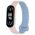 Μαγνητικό λουράκι σιλικόνης Xiaomi smartband, δίχρωμο ανταλλακτικό βραχιόλι με ευέλικτο σχεδιασμό. - Ροζ Άμμος/Πορτοκαλί