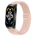 Cinturino in nylon intrecciato rosa con fibbia magnetica per fitness tracker, cinturino di ricambio - Xiaomi Mi Band 3/4 / Rosa starlight - Cassa nera