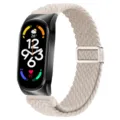 Vista dettagliata del cinturino magnetico in nylon intrecciato per smart fitness band - Xiaomi Mi Band 3/4 / Starlight - Cassa nera
