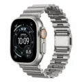 Bracelet de montre en metal acier inoxydable avec fermeture magnetique pour Apple Watch. - 42/44/45/46/49 / Titane