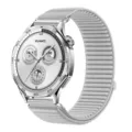 Woven nylon replacement watch band compatible with smartwatches, comfortable and durable fit. - 20mm / Premium Grey