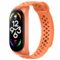 Replacement silicone strap for smart fitness band, breathable waterproof orange band. - Universal for Xiaomi Band 3/4/5/6 / Orange