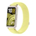 Correa de reloj de repuesto de nailon tejido con diseño de bucle alpino amarillo. - #20 Amarillo neón