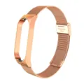 Detalle correa de reloj milanesa de acero inoxidable, cierre magnético de oro rosa para reloj. - Modelo exclusivo para Xiaomi Mi Band 7 / Correa de metal milanesa con hebilla - oro rosa 4#