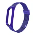 Detalle de correa de reloj milanesa de metal morado, hebbrilla de malla de acero inoxidable. - Correa de metal Milanesa con hebilla - Azul medianoche 11#