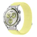 Smartwatch with yellow woven strap and silver metal case, modern fitness tracker design. - 20mm / Neon Yellow