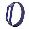 Detalle de correa de repuesto de metal Milanese azul, diseño de cierre magnético para smartwatch. - Correa de metal Milanesa magnética - Azul medianoche 11#