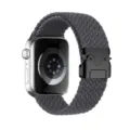Correa de bucle trenzada de nylon gris oscuro con hebilla de paracaidas para Apple Watch - Hebilla de paracaídas - [Gris espacial]