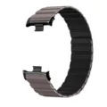 Silikon Magnet Link Uhrenarmband für Xiaomi Smart Band, Grau-Schwarz Zweifarbig - Schwarz + Kaffeeschwarz