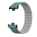 Blau grau Silikon magnetisch Uhrenarmband Ersatzband fur Smartwatch Zubehor Design - Schwarz + Kieferngrün