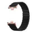 Ersatz Magnet Silikon Armband kompatibel mit verschiedenen Smart Bands, schwarz und roségold. - Gold + Schwarz
