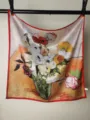 Vintage Van Gogh oil painting floral square scarf 53cm women artistic decorative neckerchief - Van Gogh Roses and Anemones