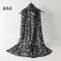 Verlaufender Leopardenmuster Baumwollmischung langer Schal leichtes Tuch für Damen Alltag. - RY-44