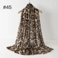 Modischer leo druck baumwollmischung leichtes schal und tuch fuer damen mode stil. - RY-45