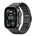 Edelstahl Metall Glieder Armband kompatibel für Apple Watch Ultra Smartwatch Ersatzarmbänder. - 42-49mm / Schwarz-Schwarz