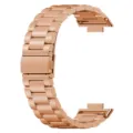 Stainless steel metal watch band replacement strap rose gold for smart watch accessories - 3 Beads Design / Rose Gold