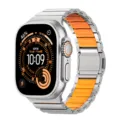 Titan Metall Magnetarmband und Smartwatch für Apple Watch Ultra, langlebiges Alltagsaccessoire. - 42-49mm / Titan - Orange