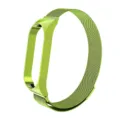 Correa de repuesto de metal milanesa para pulsera inteligente con cierre magnético verde. - Modelo Band 7 / Verde