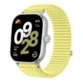 Replacement woven nylon loop watch strap for smart watch with adjustable secure metal buckle. - Suitable for Xiaomi Mi Band 8/9 Pro, Redmi Watch 4/5 / 19# Neon Yellow