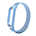 Cinturino di ricambio in metallo milanese per smartwatch fitness tracker con chiusura magnetica. - Modello Band 7 / Blu Olografico