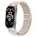 Cinturino magnetico in nylon beige intrecciato per Xiaomi Band 8, elegante cinturino di ricambio. - Xiaomi Mi Band 3/4 / Starlight - Cassa argento