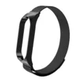 Cinturino di ricambio in metallo nero Milanese con chiusura magnetica per fitness band. - Modello Aggiornato Band 5/6 / Nero