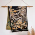 Elegant vintage floral phoenix print thick winter scarf warm shawl gift for women - Phoenix and Hundred Flowers Pattern